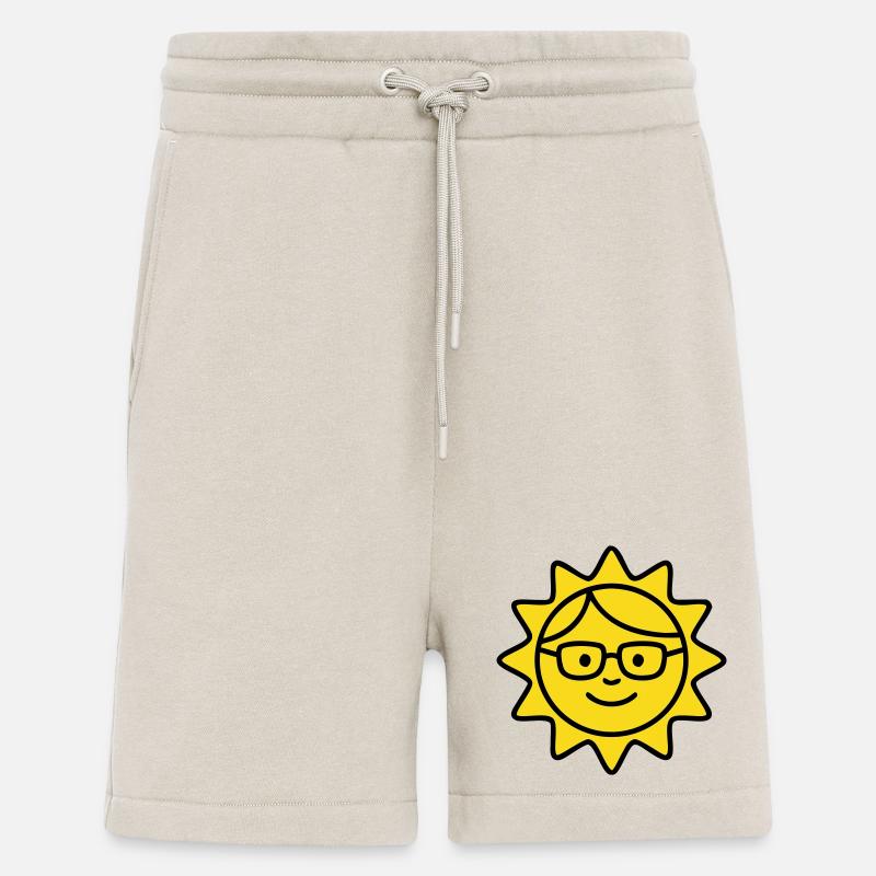 Laughing Sun Glasses Comic - Shorts - made by SPREAD - WARM CLAY
