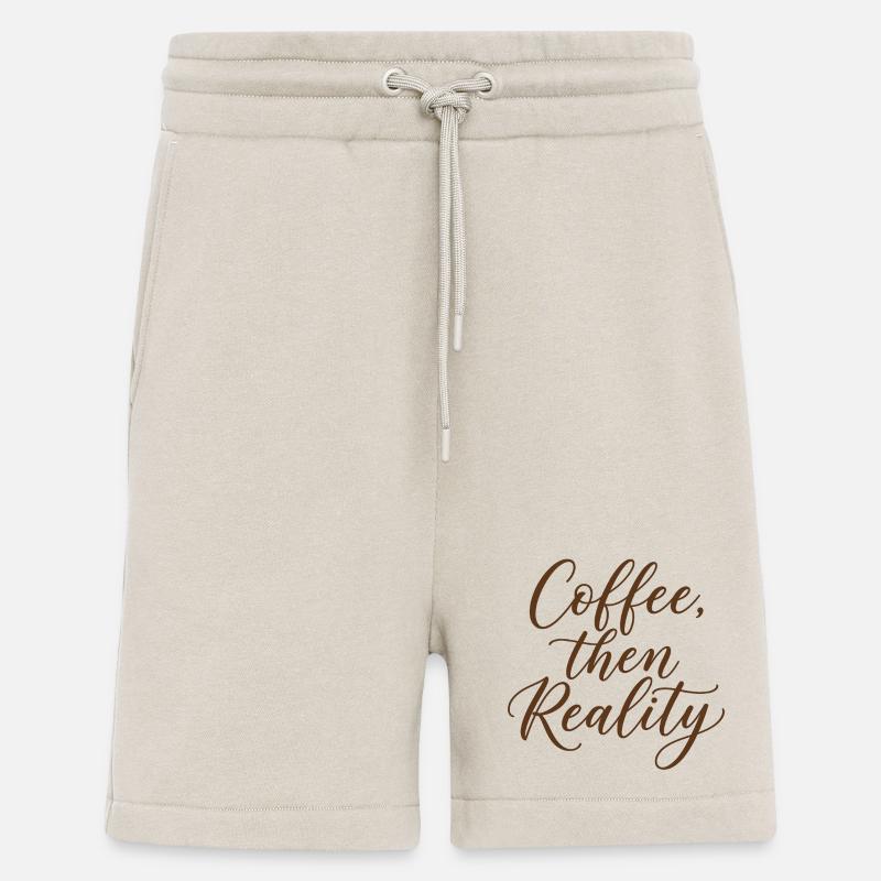 Dicton du café - Short bio décontracté fabriqué en UE - WARM CLAY