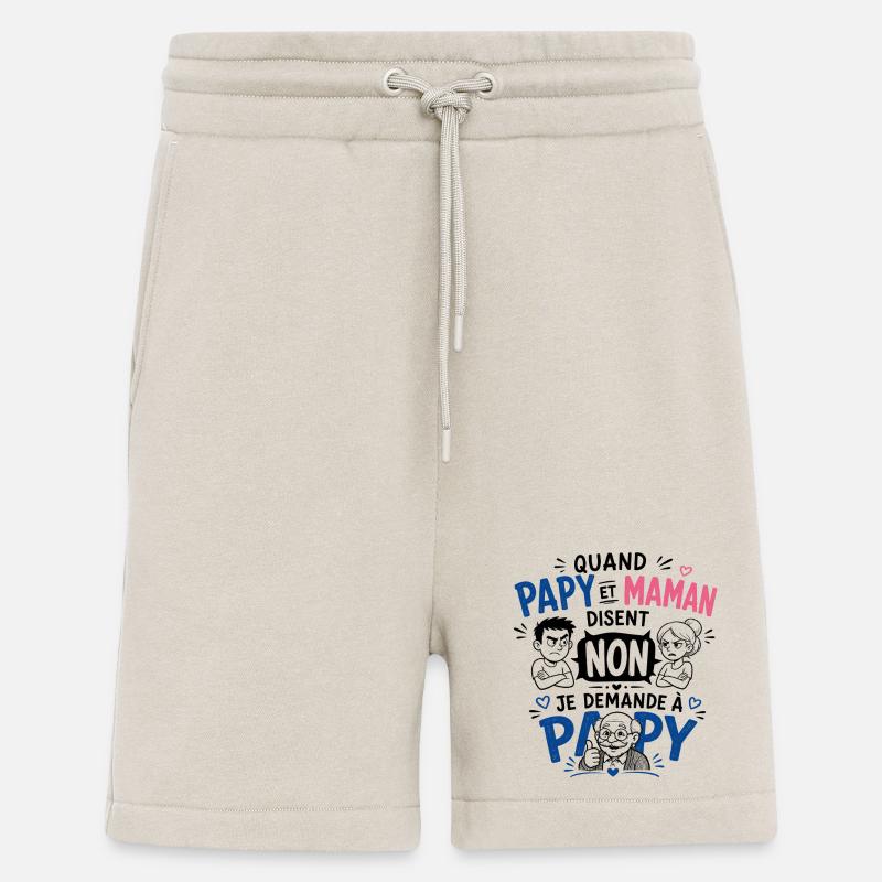 Je demande à Papy ! - Short bio décontracté fabriqué en UE - WARM CLAY