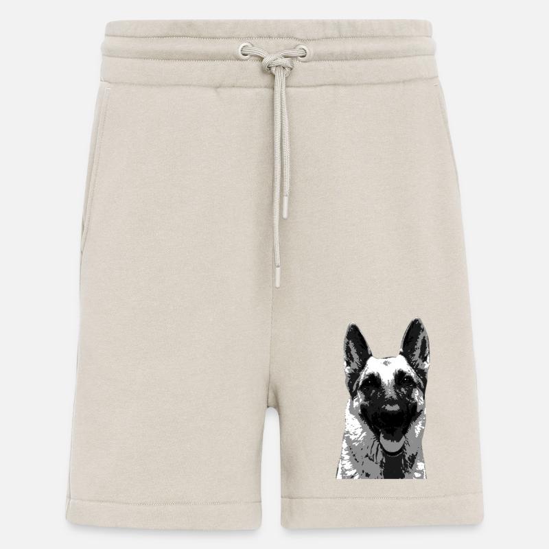 Schäferhund - deutscher Schäferhund Kopf Geschenk - Shorts - made by SPREAD - WARM CLAY