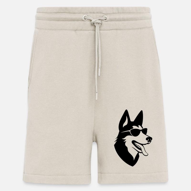 Schäferhund mit Sonnenbrille - Shorts - made by SPREAD - WARM CLAY