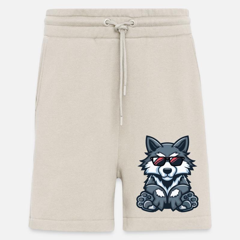 Wolf Comic Cool - Shorts - made by SPREAD - WARM CLAY