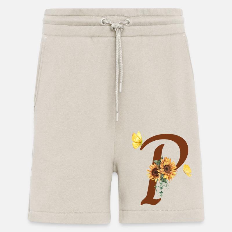 Buchstabe p Sonnenblumenschmetterling - Shorts - made by SPREAD - WARM CLAY