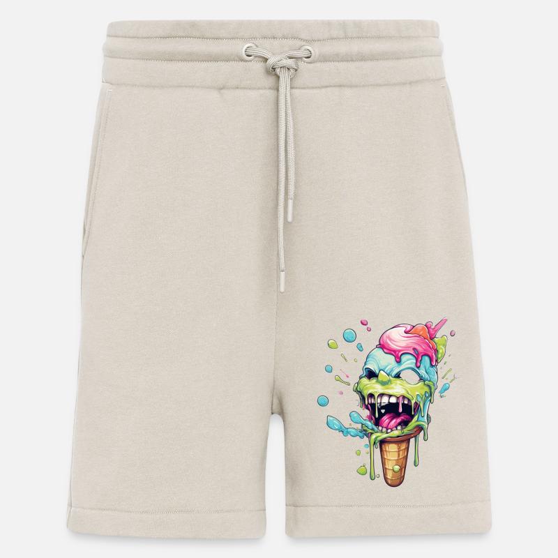 Psycho Eiscreme lacht knallbunt - Shorts - made by SPREAD - WARM CLAY