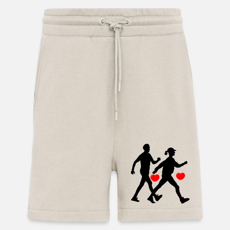 Zwei Wanderer mit Herz - Shorts - made by SPREAD - WARM CLAY