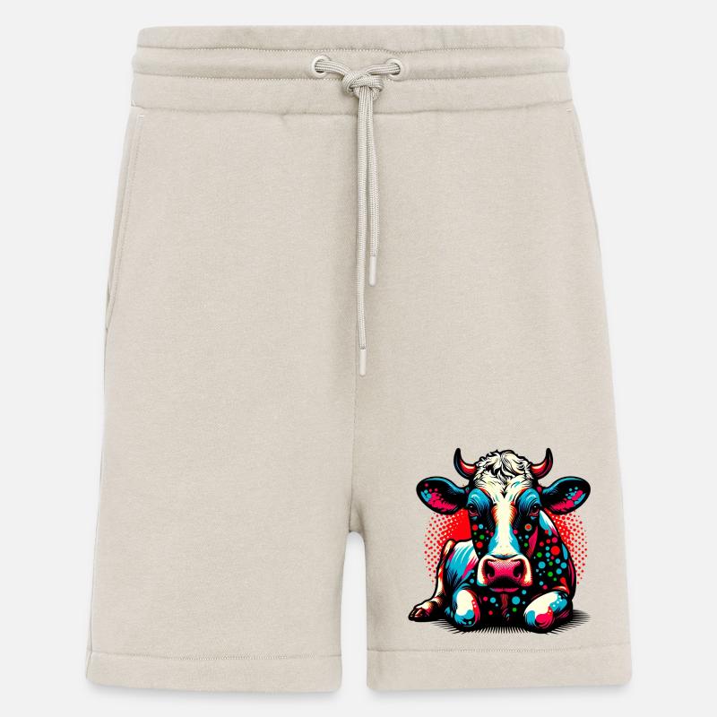 Vache - Short bio décontracté fabriqué en UE - WARM CLAY