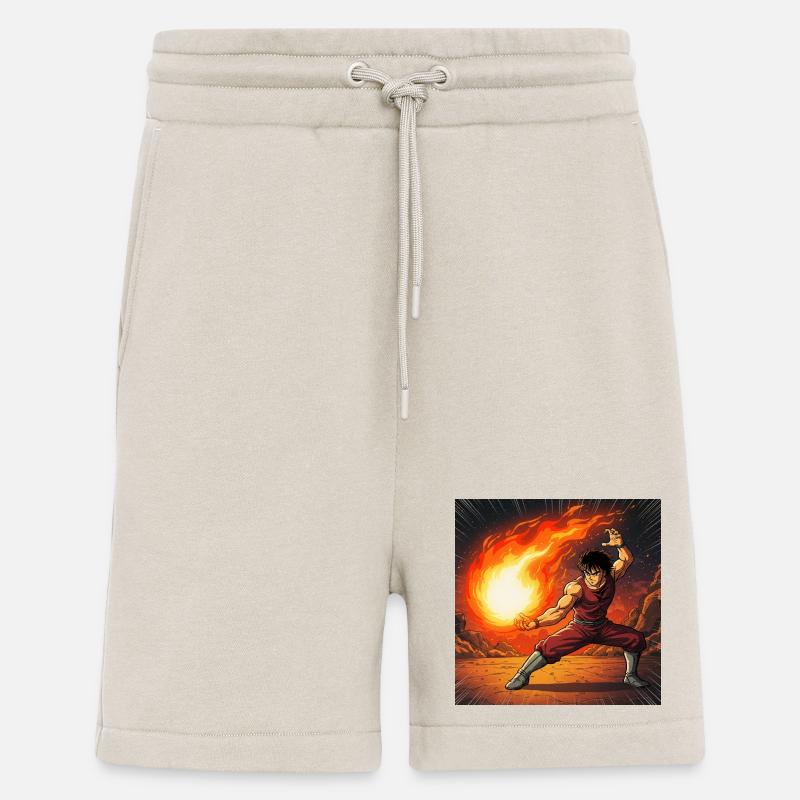 Feuerball Kämpfer im Vulkan - Shorts - made by SPREAD - WARM CLAY