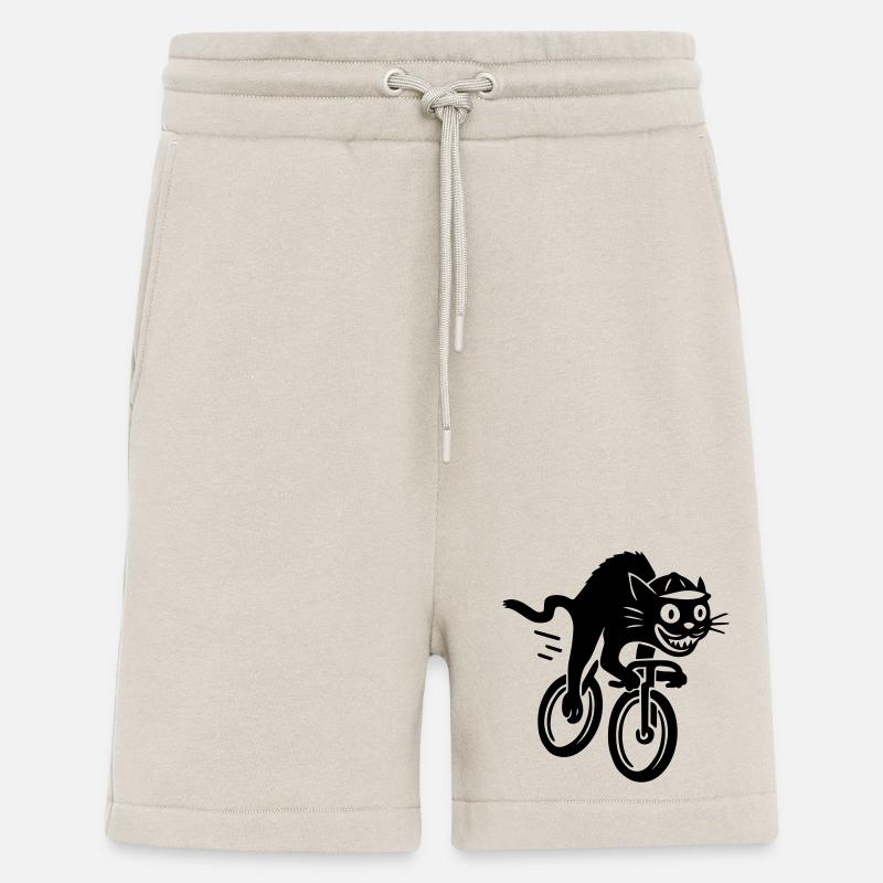 Schnelle Katze auf Rennrad - Shorts - made by SPREAD - WARM CLAY