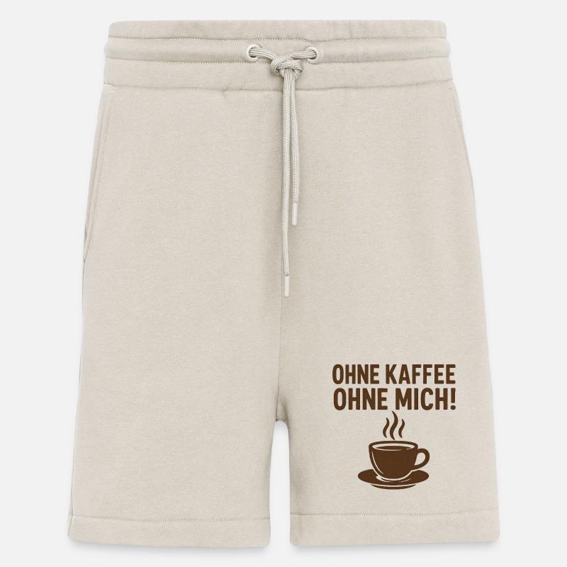 Sans CAFÉ, sans MOI ! - Short bio décontracté fabriqué en UE - WARM CLAY