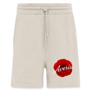 Rose rouge avec design de texte Avenir - Short bio décontracté fabriqué en UE - WARM CLAY - Devant