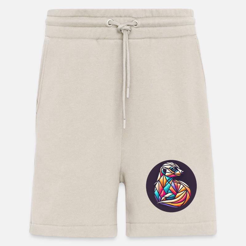 Geometrisches buntes Erdmännchen - Shorts - made by SPREAD - WARM CLAY