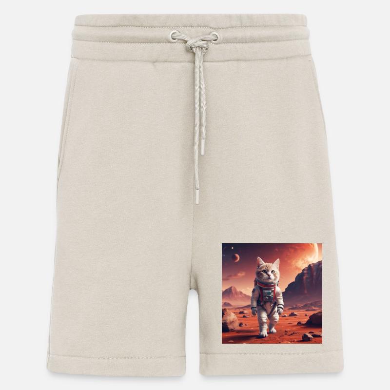 Cat astronaut on Mars - Shorts - made by SPREAD - WARM CLAY
