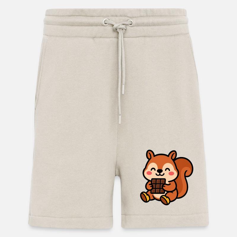 Eichhörnchen mit Schokoriegel - Shorts - made by SPREAD - WARM CLAY