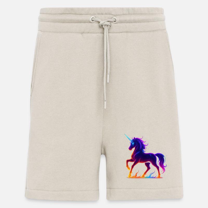 Flaming Neon Corn - Shorts - made by SPREAD - WARM CLAY