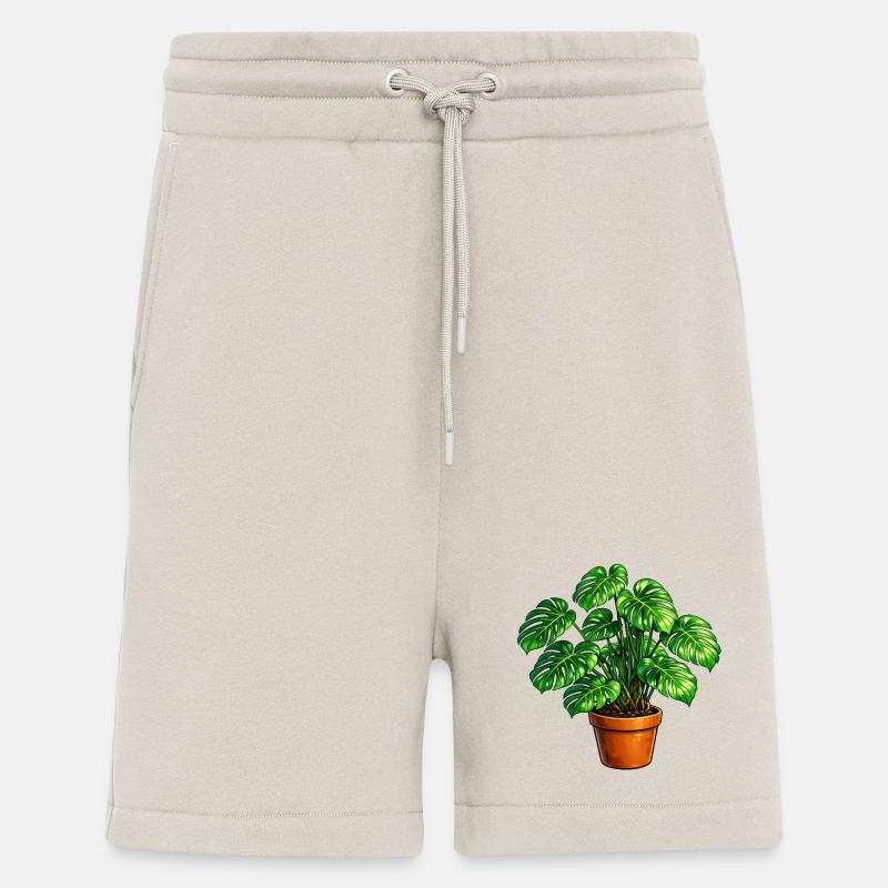 Monstera Blattkunst im Terracotta Topf - Shorts - made by SPREAD - WARM CLAY