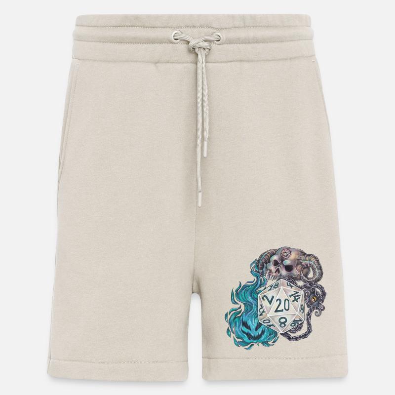 RPG Tabletop D20 Dice Gift Warlock - Shorts - made by SPREAD - WARM CLAY