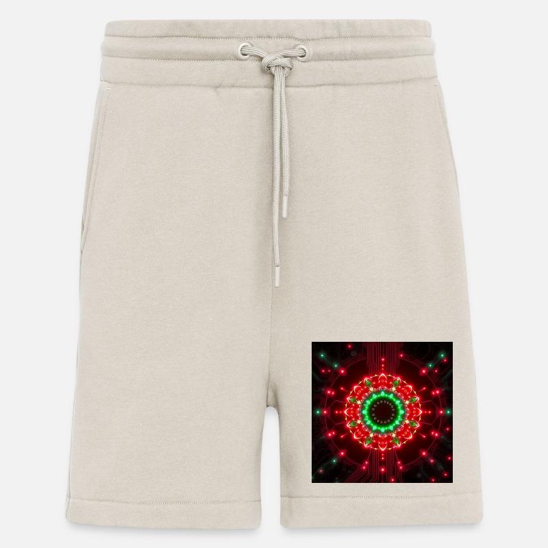 Neon Mandala Tech Zentrum - Shorts - made by SPREAD - WARM CLAY