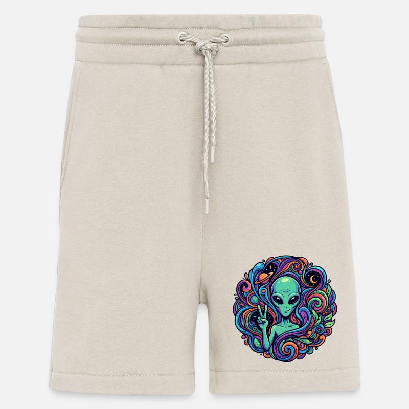 Außerirdischer Peace Zeichen psychedelisch Alien - Shorts - made by SPREAD - WARM CLAY