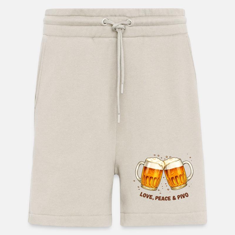 Liebe-_Frieden_-_Bier - Shorts - made by SPREAD - WARM CLAY