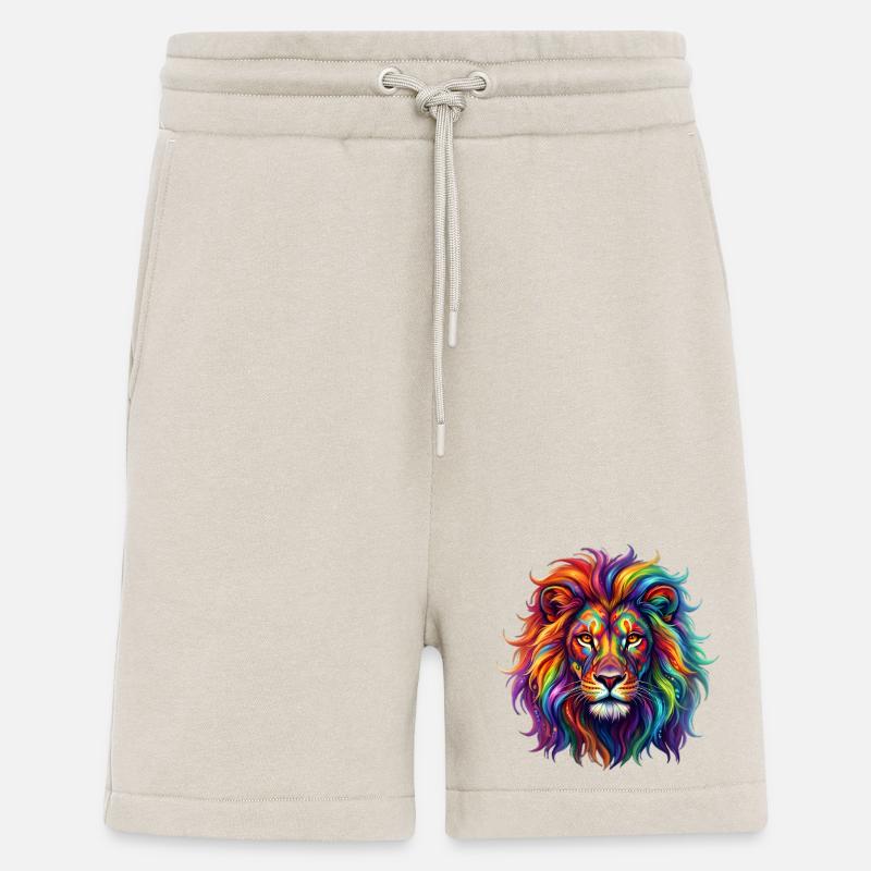 Regenbogenlöwe / Löwe in Regenbogenfarben - Shorts - made by SPREAD - WARM CLAY
