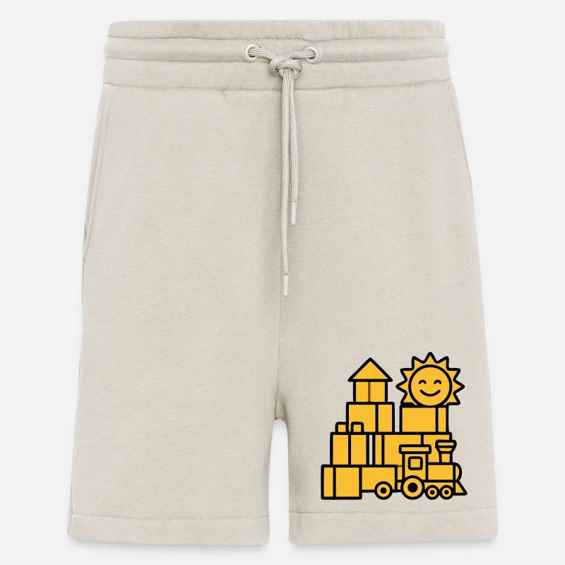 Bauklötze Eisenbahn Spielzeug - Shorts - made by SPREAD - WARM CLAY
