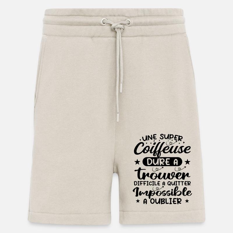Une Super Coiffeuse - Cadeau coiffeuse - Short bio décontracté fabriqué en UE - WARM CLAY
