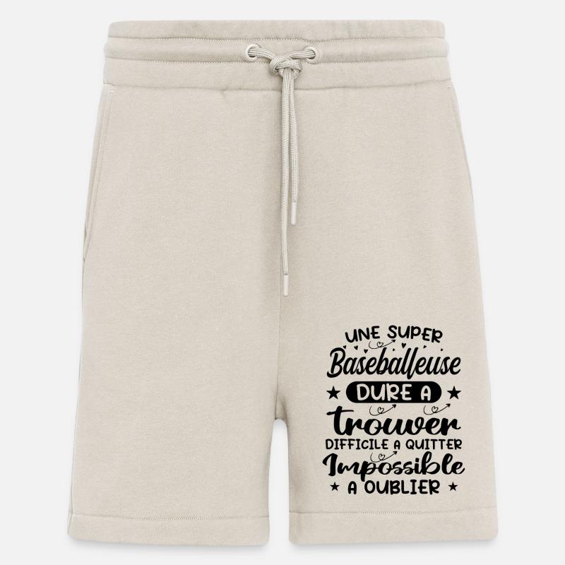 Une Super Baseballeuse - Cadeau baseballeuse - Short bio décontracté fabriqué en UE - WARM CLAY
