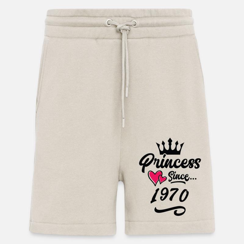 1970 Anniversaire de la princesse - Short bio décontracté fabriqué en UE - WARM CLAY