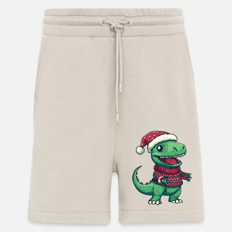 Dinosaur T-Rex Christmas Comic - Shorts - made by SPREAD - WARM CLAY