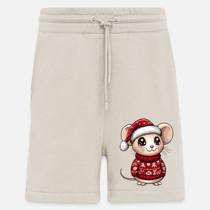 Mouse Christmas Comic - Shorts - made by SPREAD - WARM CLAY