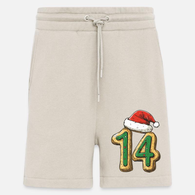 14 Nombre Noël - Short bio décontracté fabriqué en UE - WARM CLAY