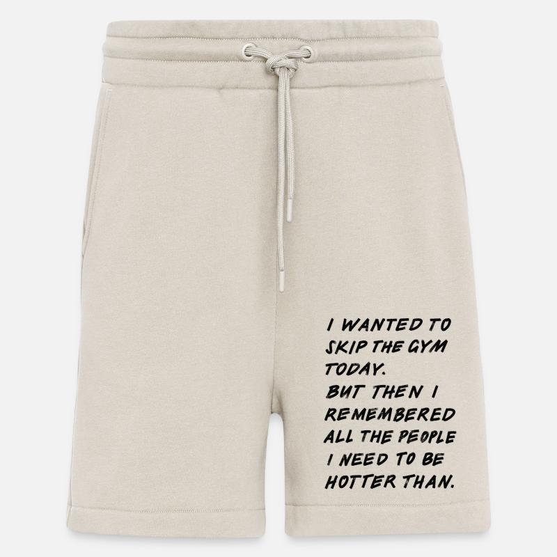 Skip The Gym (noir) - Short bio décontracté fabriqué en UE - WARM CLAY