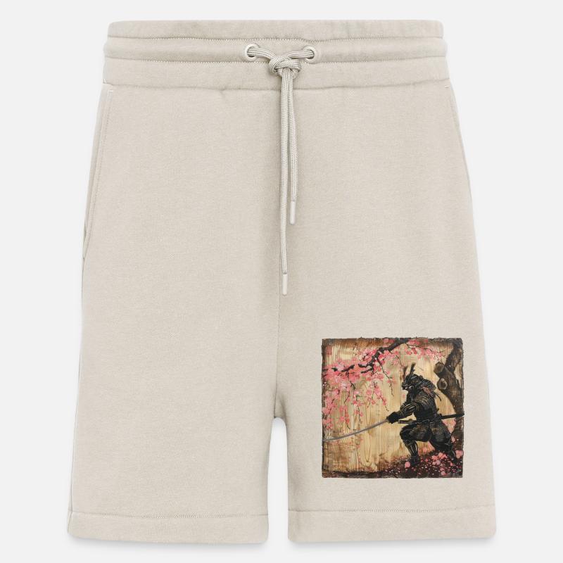 Japanisch Samurai Kirschblüte Kunst Ukiyo-E - Shorts - made by SPREAD - WARM CLAY