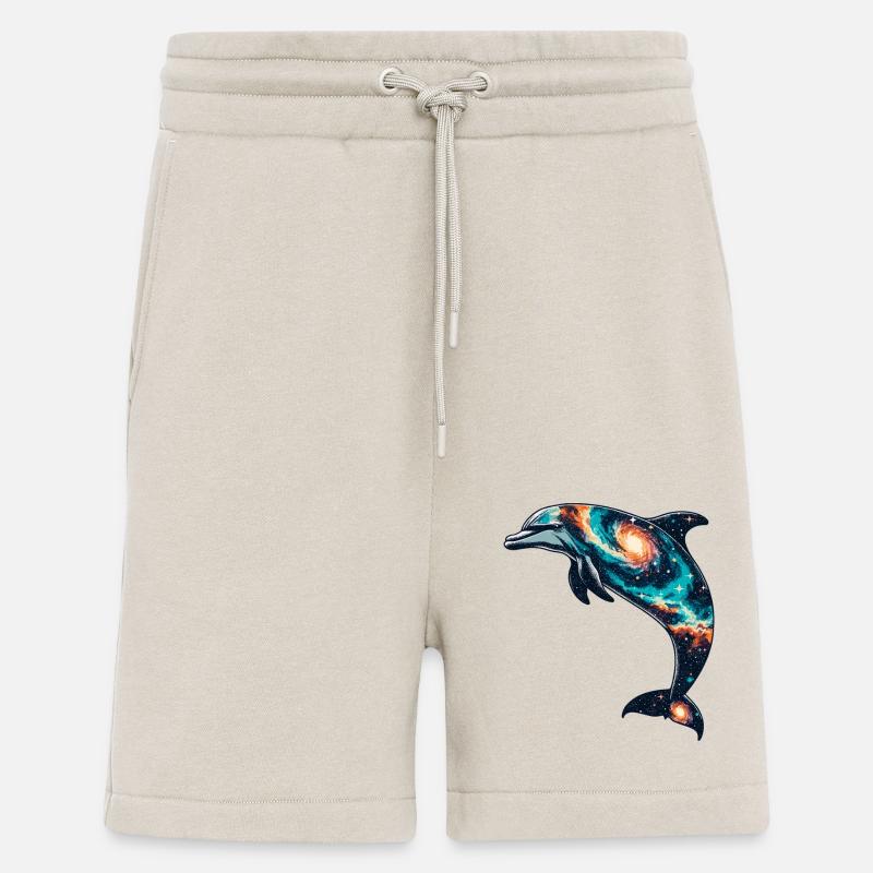 Dolphin Space Galaxy Universe - Shorts - made by SPREAD - WARM CLAY