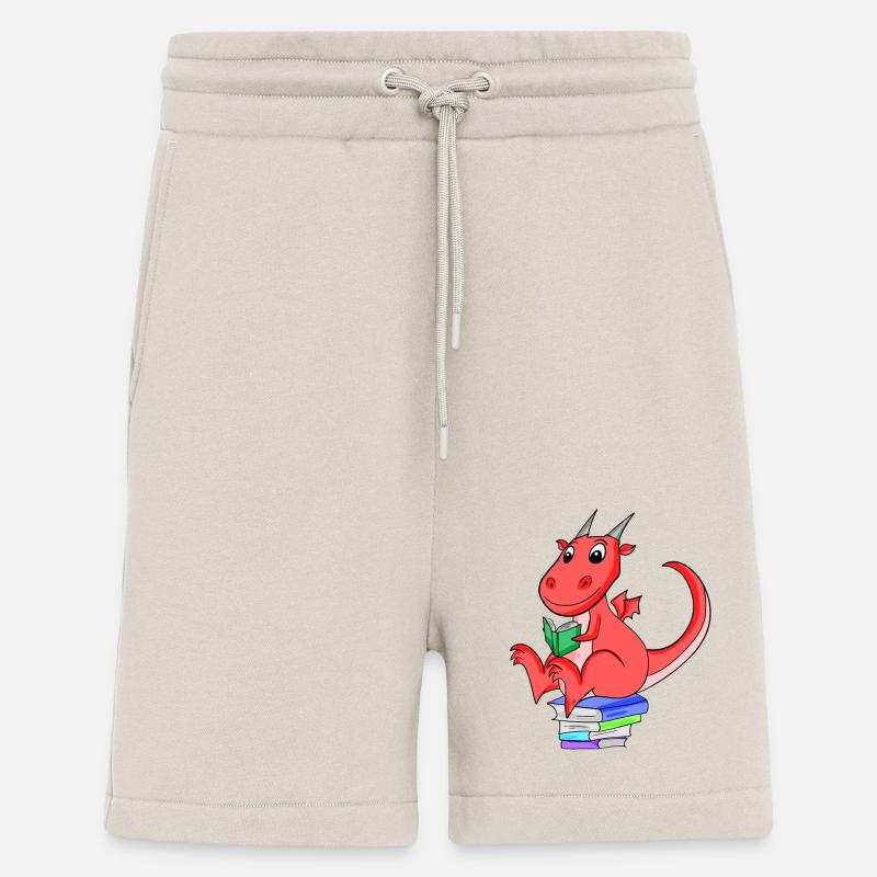 Bücher Drache Drachen - Shorts - made by SPREAD - WARM CLAY