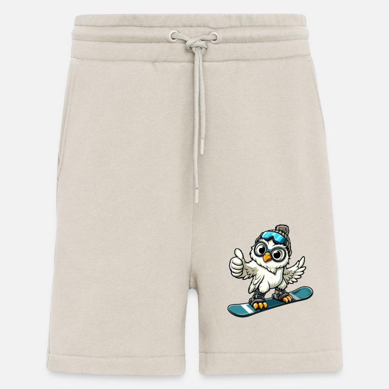 Eule Snowboarder Winterabenteuer - Shorts - made by SPREAD - WARM CLAY