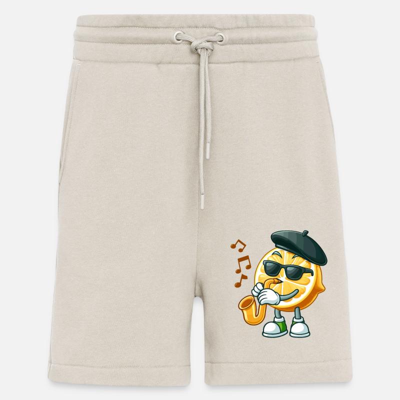 Cooler Saxophon Spielender Zitruscharakter - Shorts - made by SPREAD - WARM CLAY