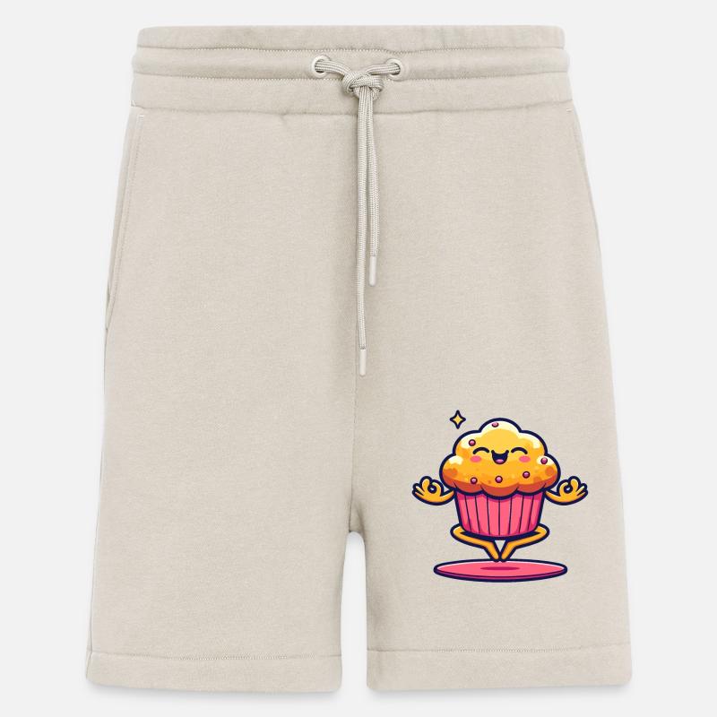 Cute Cupcake with Smiley Face - Shorts - made by SPREAD - WARM CLAY
