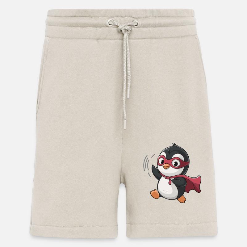 Niedlicher Superheld Pinguin Mit Cape - Shorts - made by SPREAD - WARM CLAY