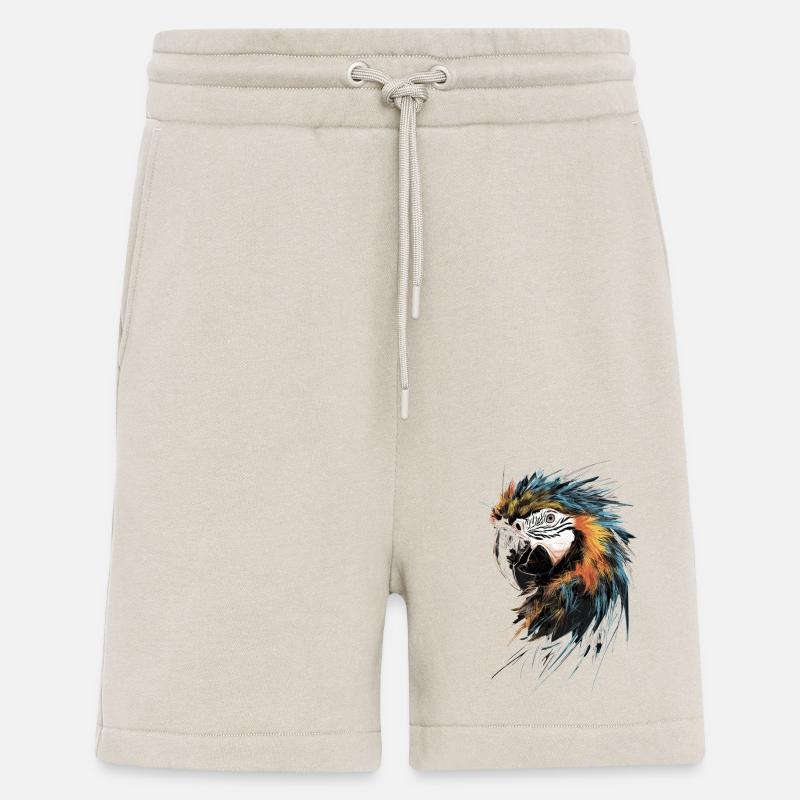 Macaw Parrot Art Drawing Abstract - Shorts - made by SPREAD - WARM CLAY