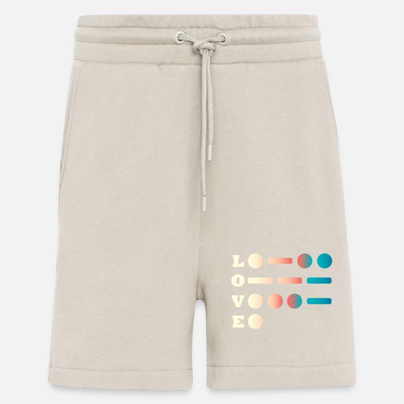 Aimer le code Morse - Short bio décontracté fabriqué en UE - WARM CLAY