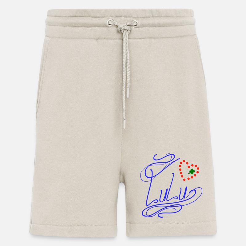 Lulu avec cœur et trèfle - Short bio décontracté fabriqué en UE - WARM CLAY
