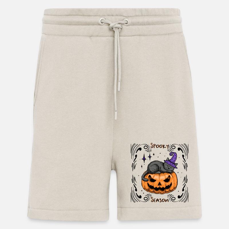 Schläfrige Katze Halloween _Dekoriert - Shorts - made by SPREAD - WARM CLAY