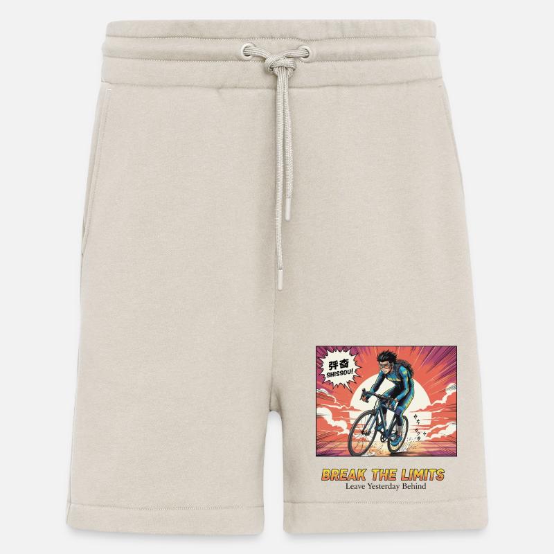 Héros du cyclisme Break The Limits - Short bio décontracté fabriqué en UE - WARM CLAY