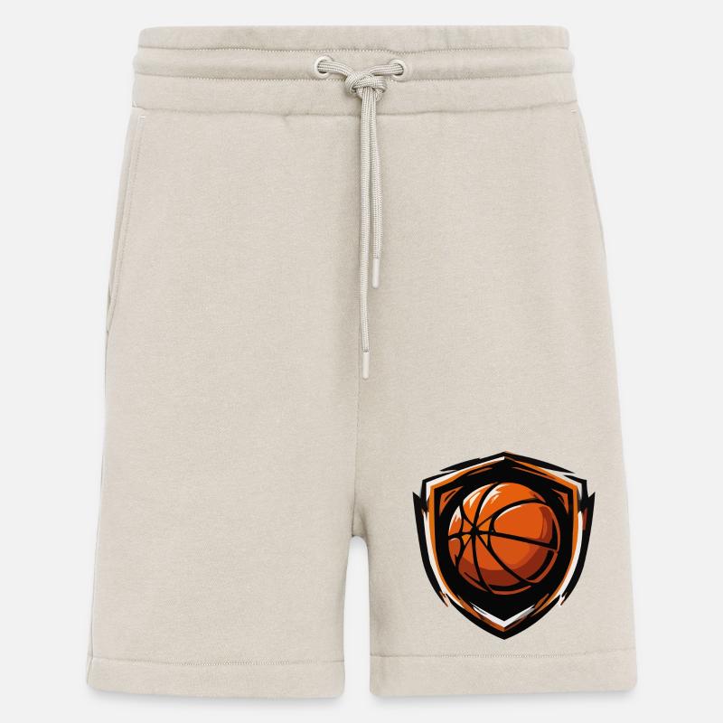 Basketball Shield Emblem Orange - Shorts - made by SPREAD - WARM CLAY