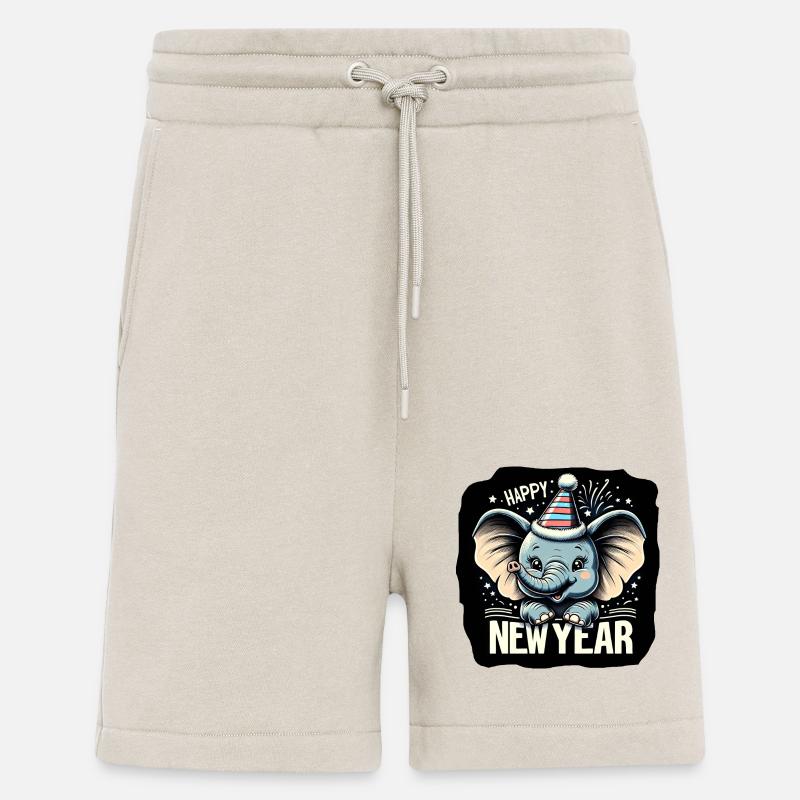 Neujahr Sylvester Elefant Grunge-Feier - Shorts - made by SPREAD - WARM CLAY