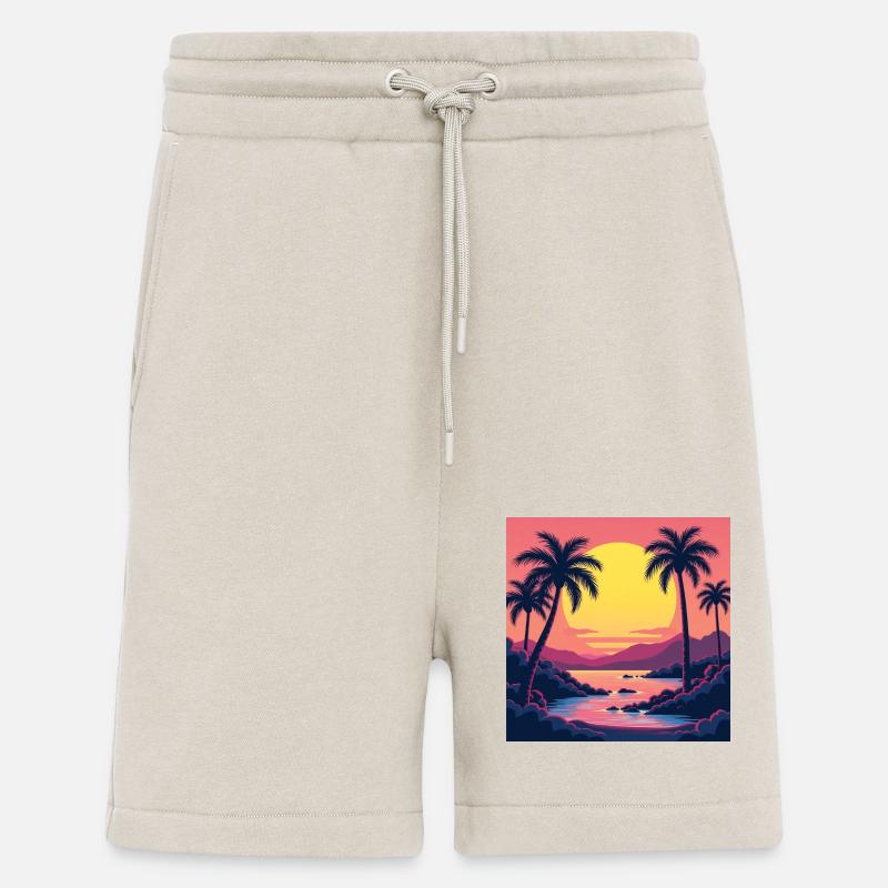 Vibrant retro 80s inspired sunset - Shorts - made by SPREAD - WARM CLAY