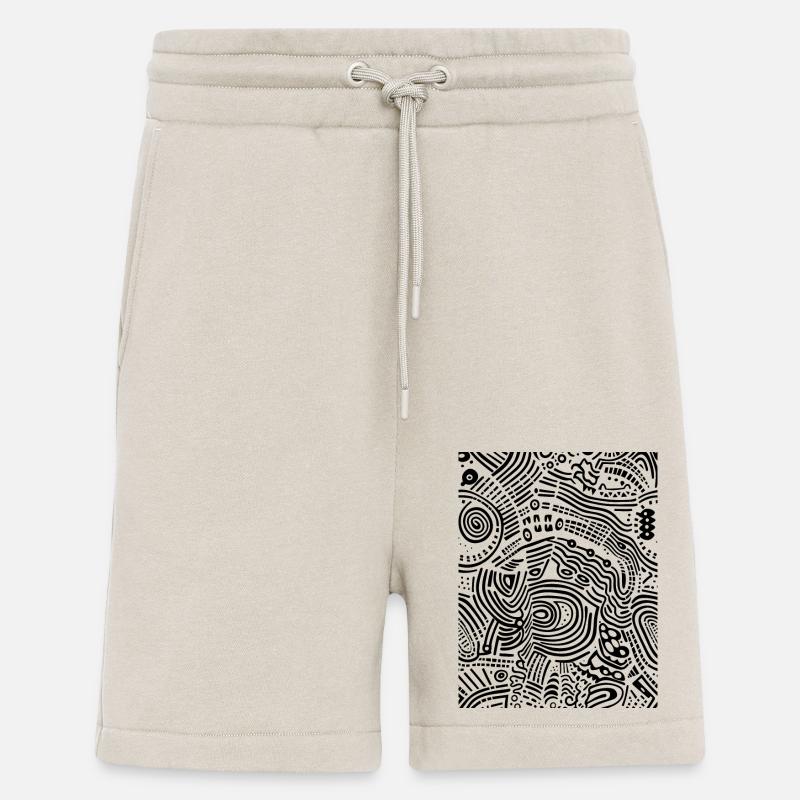 Graphique - Short bio décontracté fabriqué en UE - WARM CLAY