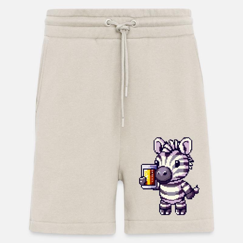 Zebra Beer Pixel - Shorts - made by SPREAD - WARM CLAY