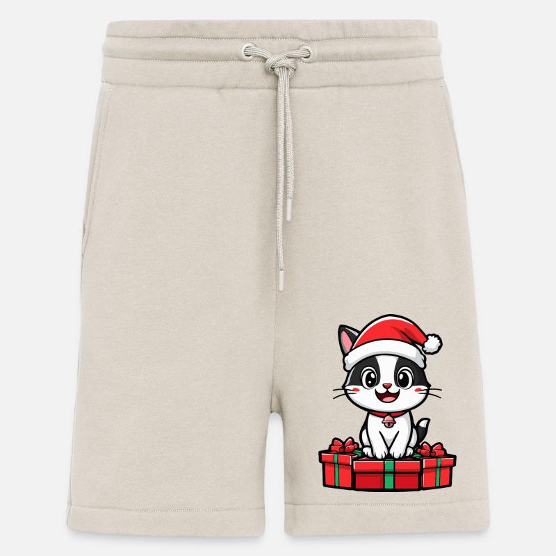 Cadeaux de Noël pour chat - Short bio décontracté fabriqué en UE - WARM CLAY